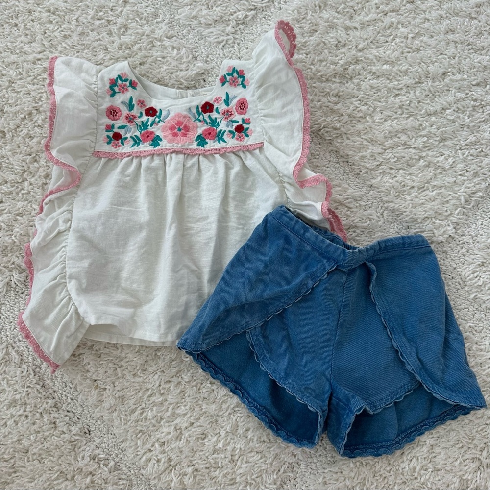 ⚡️SALE⚡️ Louise Misha Mala Blouse and Asya Shorts Set